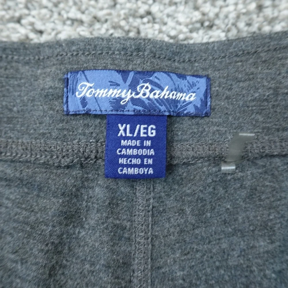 Tommy Bahama Sweatpants Mens XL Gray Drawstring Jogger Pants Stretch Lounge Gym